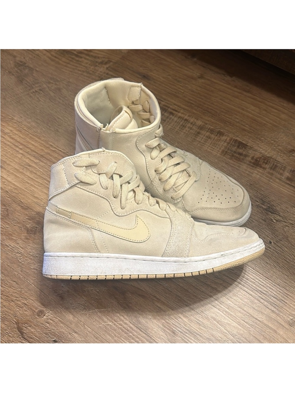 Nike High-Top Sneakers in Cream